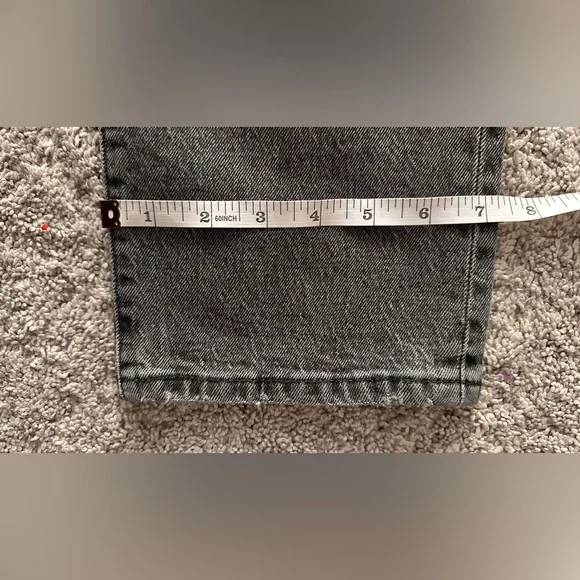 NWOT Levi's Premium 501 Women's Straight Gray Denim Button Fly Jeans W27 L28 - Picture 12 of 15